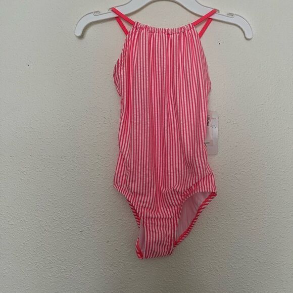 Old Navy Girl  Seersucker Swimsuit size Small - Picture 1 of 3